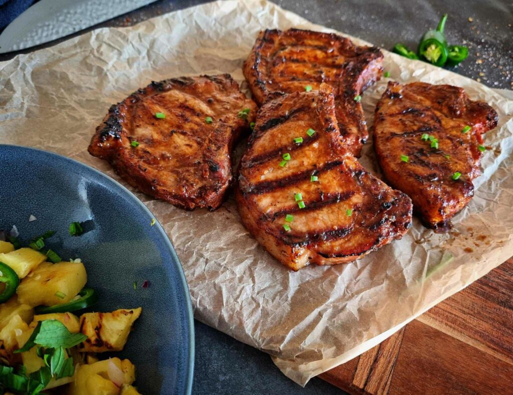 Apricot Pork with Roasted Pineapple Salsa | Char-Griller® Australia