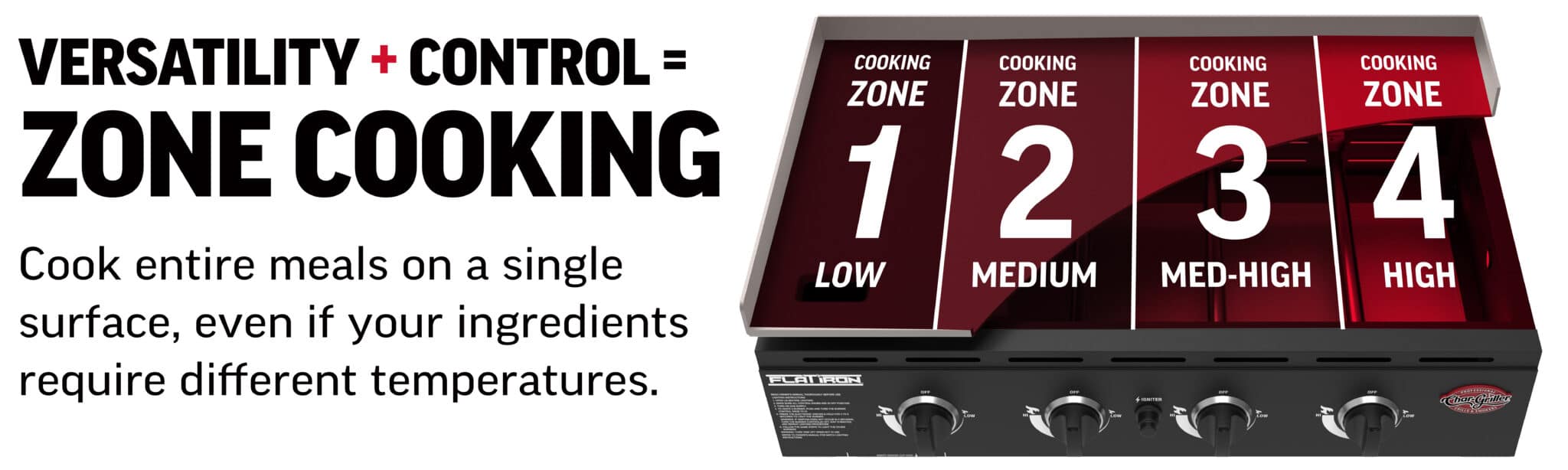 Zone Cooking on a Char-Griller Flat Iron