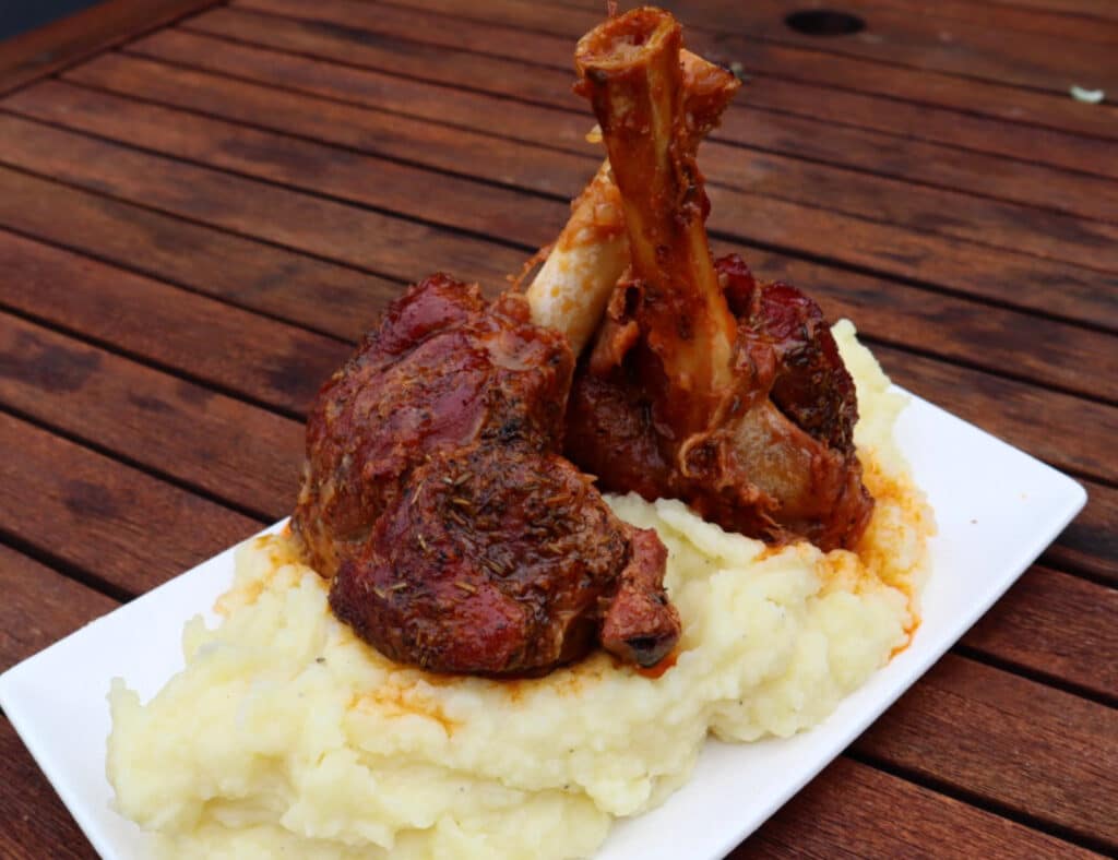 Lamb Shanks with creamy mash potato Recipes CharGriller